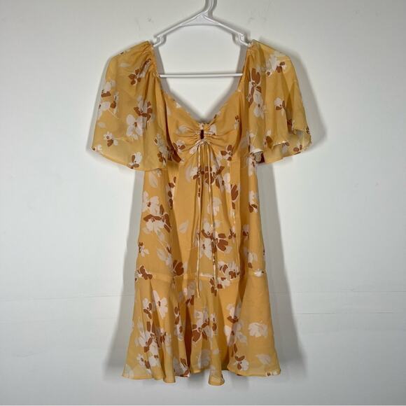 Abercrombie & Fitch Flutter Sleeve Dress Size XS PETITE - Picture 4 of 11